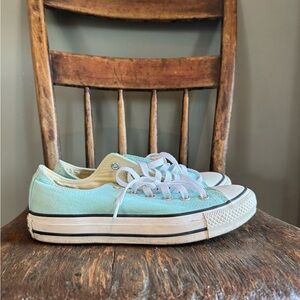 Mint Green Low-Top Sneakers